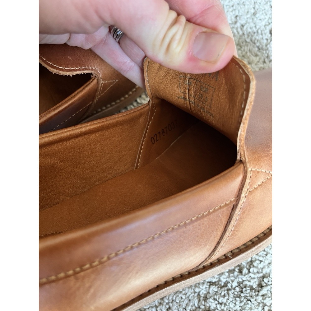 Patina Footwear Tan Brown Leather Loafers Slip On Flats Shoes Womens  9 EUR 39.5 - Picture 8 of 9